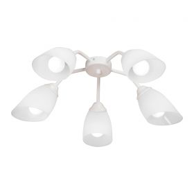 Люстра Vitaluce V3195/5PL, 5хЕ14 Макс. 40Вт, Плафон ПП Белый, Глянцевый / Виталюче.