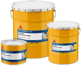 Мастика Резино_Битумная Sika Igolflex-074 2л Эластичная, Однокомпонентная, Черная.