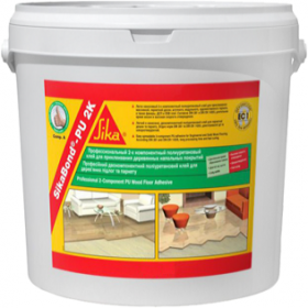 Клей для Паркета 2-х комп. Sika SikaBond-PU 2K А+B (8.01кг + 0.89кг) Полиуретанорвый, Быстротвердеющий, Жестко-Эластичный.
