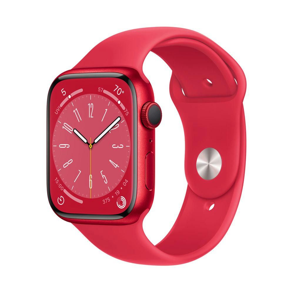 Apple Watch Series 8 45mm (GPS) Red Aluminum Case with Red Sport Band (M/L) (MNUU3)