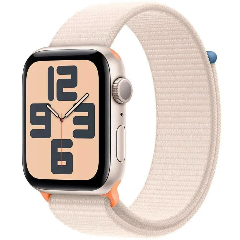 Apple Watch SE Gen 2 44mm (GPS) Starlight Aluminum Case with Starlight Sport Loop (MRE63)