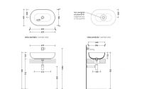 Раковина Flaminia App 62 Countertop Basin 62х40 схема 3