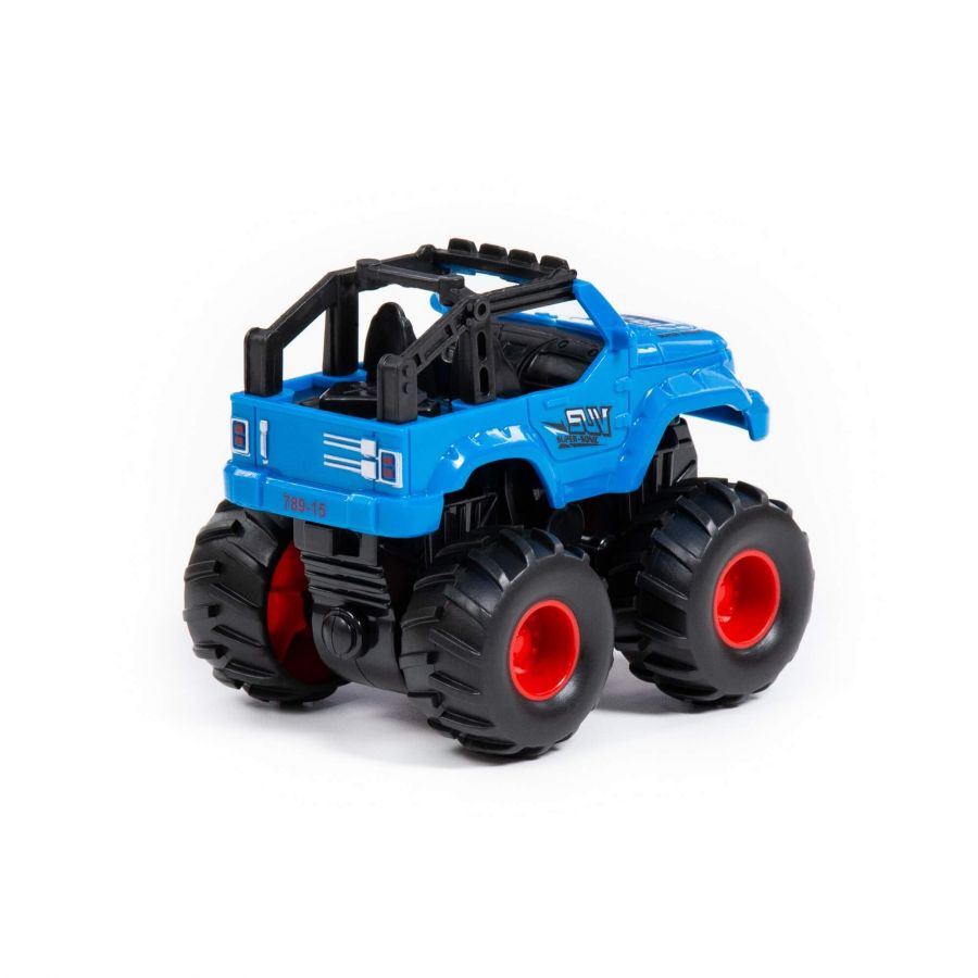 "Монстр ВНЕДОРОЖНИК" - "Джип-сафари", автомобиль инерционный (синий) (в коробке)