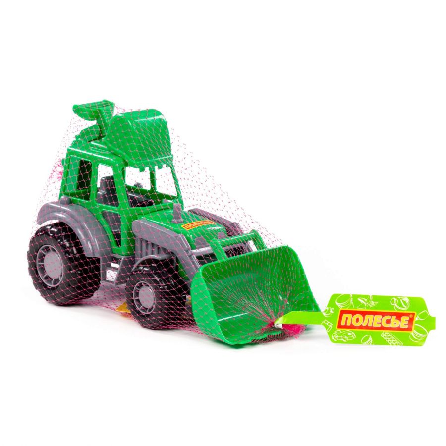 "Мастер", трактор-экскаватор (серо-зелёный) (в сеточке)