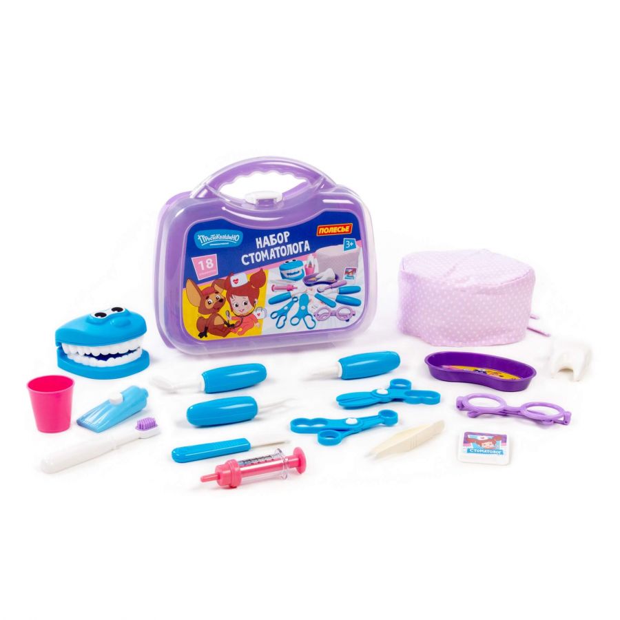 "Набор стоматолога" "Простоквашино" (18 элементов) (в чемоданчике среднем)