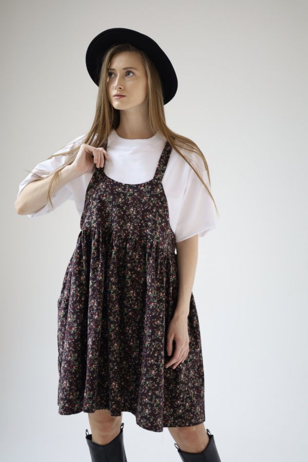 Сарафан Molle винный в цветочек