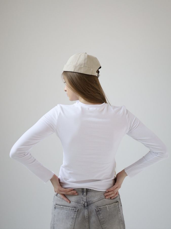 Лонгслив белый