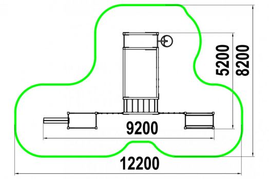 Спортивный комплекс СП-1.104 для детской площадки