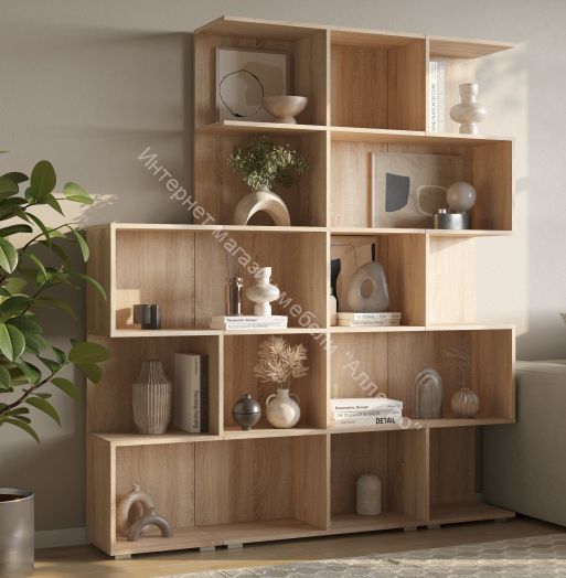 Комплект стеллажей СТ-1 СТ-3 СТ-4 QUANT Дуб Сонома