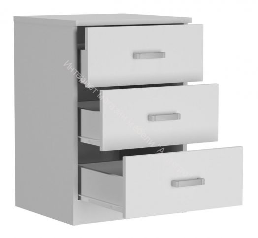 Комод 420 с З-мя ящиками ЛОФТ Белый