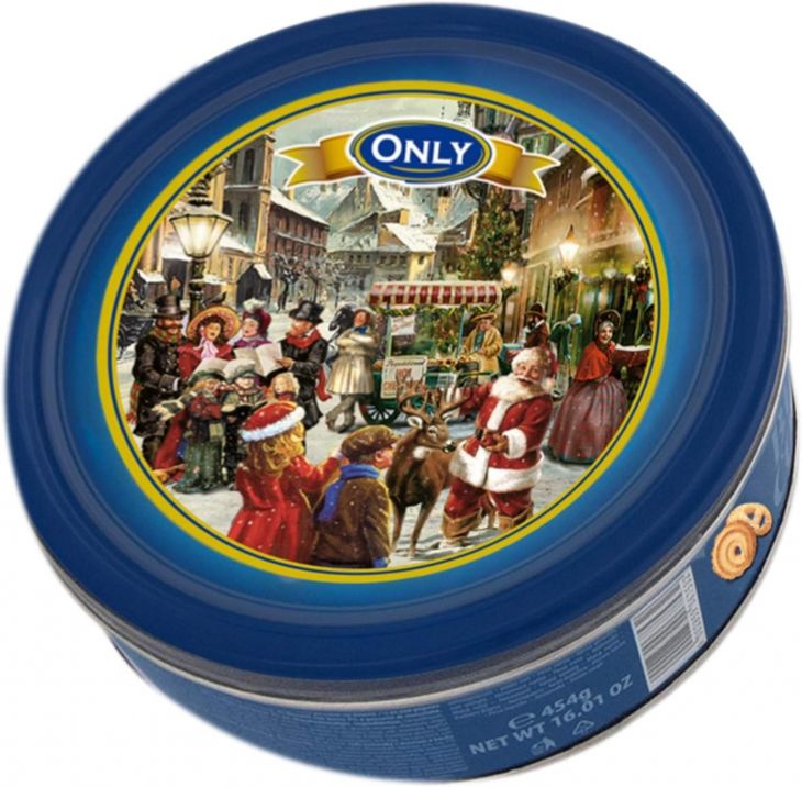Печенье в жести сдобное рождественское ONLY Nostalgic 454 гр