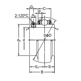 Корпусный подшипник UC 306
