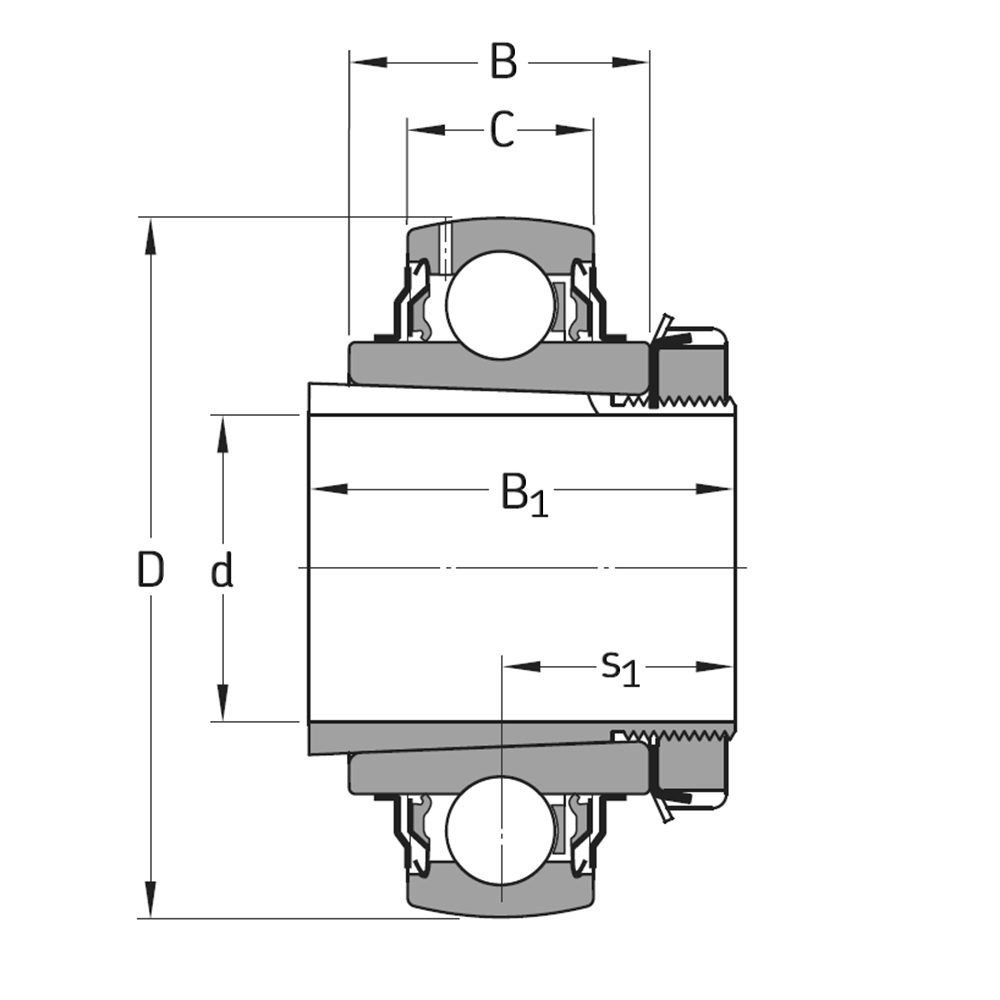 Корпусный подшипник YSA 211-2FK