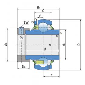 Корпусный подшипник LY 210-2T