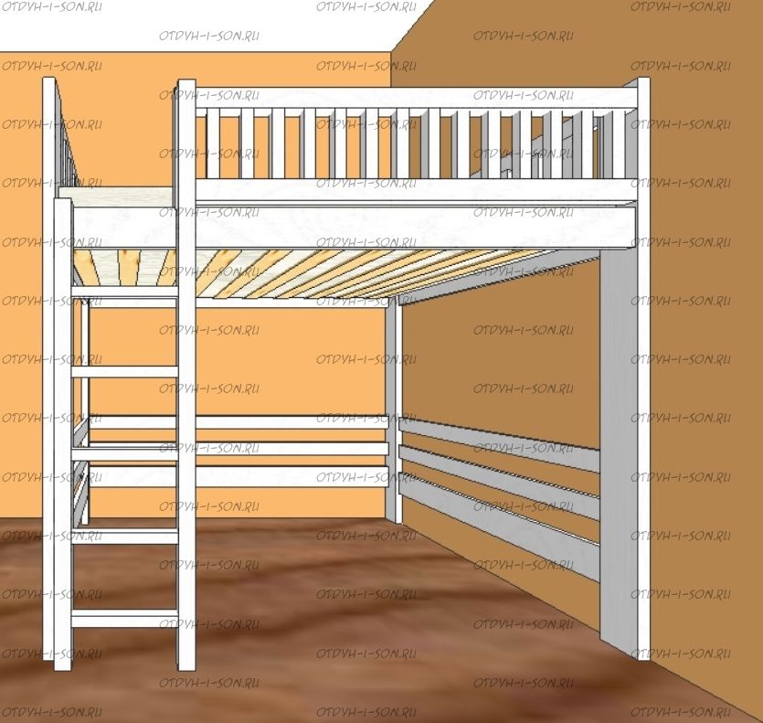 Кровать-чердак Кадет