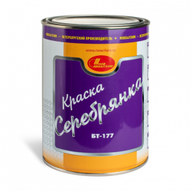 Краска Новбытхим БТ-177 1л Серебристая для Защиты и Декоративного Оформления Поверхностей Металлических и Бетонных Конструкций и Изделий.*