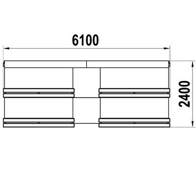 Трибуна уличная для спортивной игровой площадки Т-1.7