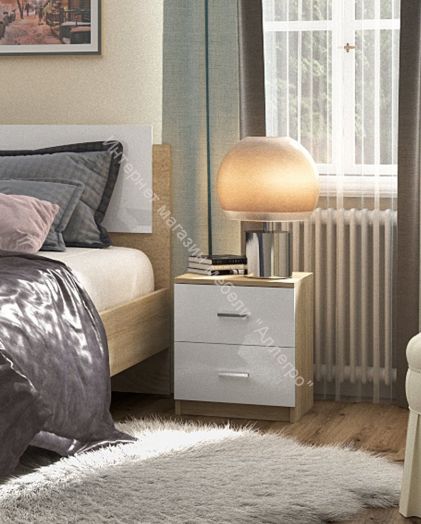 Спальня БЛАНКА Дуб Сонома/Белый глянец