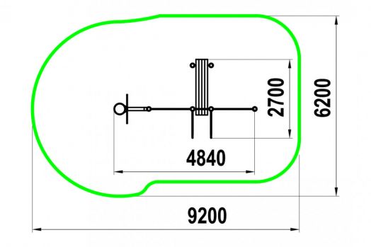 Спортивный комплекс с турниками, брусьями, шведской стенкой W-06-005