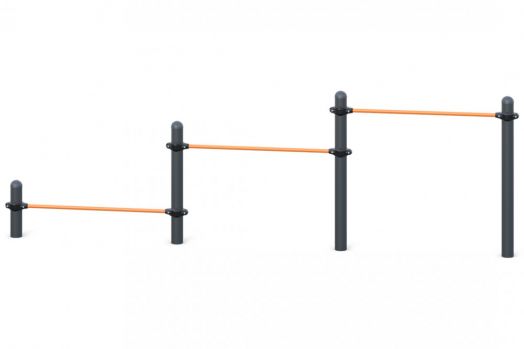 Тройной каскад турников для отжиманий и подтягиваний W-02-001