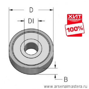 ХИТ! Подшипник D 19,05 d 12,7 B 4 WPW B190127