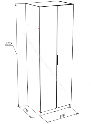 Корпус шкафа 800 ВЕНЕЦИЯ Дуб серый Крафт