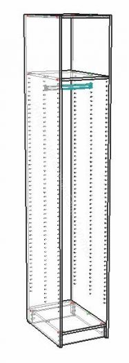 Шкаф пенал с зеркалом ВЕНЕЦИЯ Дуб серый Крафт/Серый графит