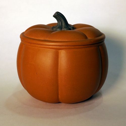 Чайница "Тыква" Глина 600 мл светлая