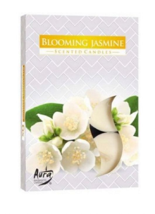 Bispol Ароматические свечи чайные Blooming jasmine, 6 шт.