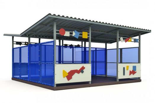 Теневой навес двойной (36м2) ТН-2-6х6