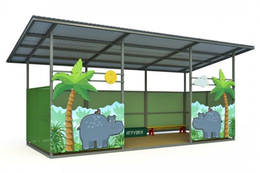 Теневой навес (24,5м2) ТН-3,5х7