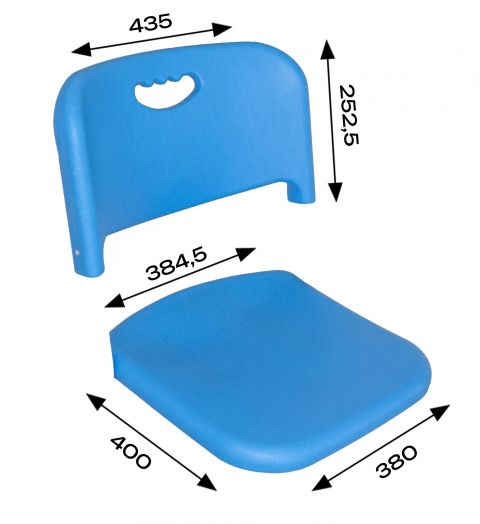 Комплект пластика (спинка и сиденье) для стула ученического Aero