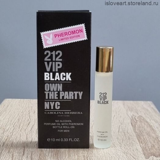 Парфюмерное масло Carolina Herrera 212 VIP Man с феромонами, мужской аромат, 10мл.