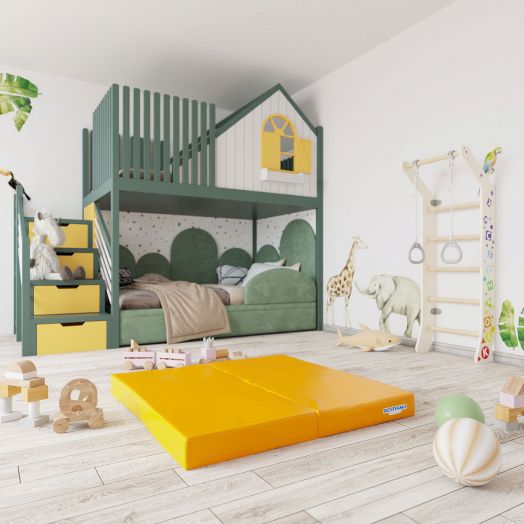 Мат (мягкий щит)  1000*1000*100, в 2 сложения (белый)