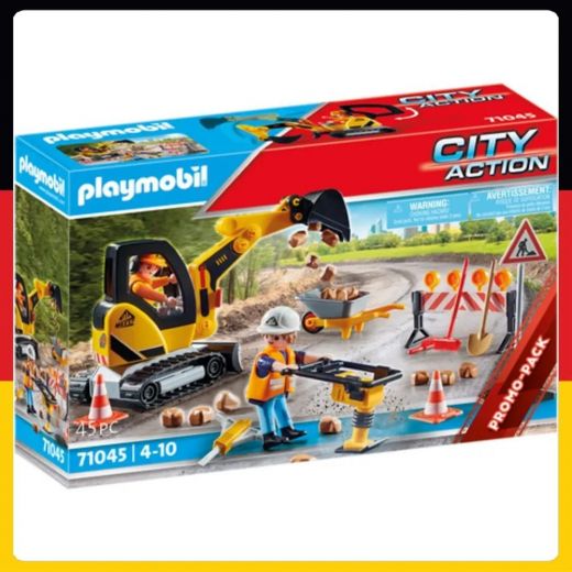 Конструктор пластиковый Playmobil City Action 71045 Дорожное строительство