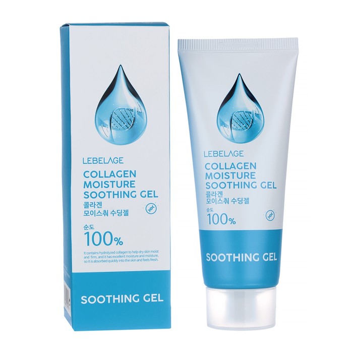 Гель для лица и тела Lebelage Collagen Moisture Purity 100% Soothing Gel, 100 мл