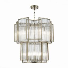 Люстра Подвесная ST-Luce SL1234.103.08 Никель/Прозрачный, Никель E14 8*60W / СТ Люче.