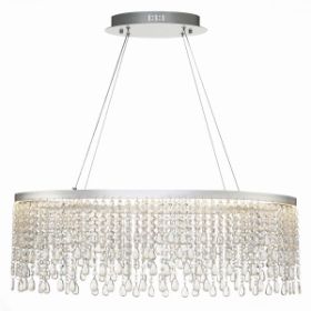 Люстра Подвесная ST-Luce SL6201.103.37 Серебристый/Прозрачный LED 1*37W 3000K/4000K/6000K / СТ Люче.