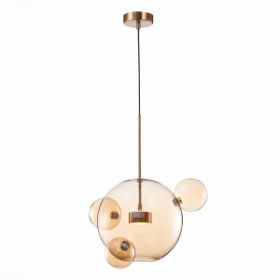 Светильник Подвесной ST-Luce SL1133.303.01 Латунь/Коньячный LED 1*10W 3000K / СТ Люче.