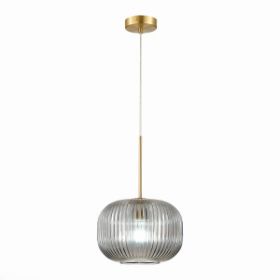 Подвес ST-Luce SL1154.303.01 Латунь/Дымчатый E27 1*60W / СТ Люче.