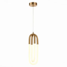 Подвес ST-Luce SL1579.303.02 Латунь/Латунь, Белый LED 2*14W 3000K / СТ Люче.