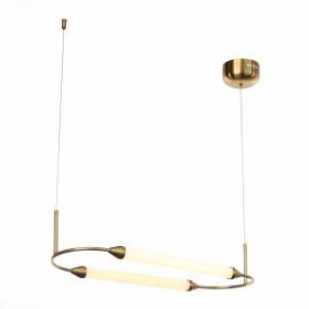 Подвес ST-Luce SL6004.313.02 Латунь/Белый LED 2*10W 3000K / СТ Люче.