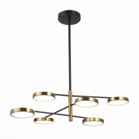 Светильник Подвесной ST-Luce SL1605.413.06 Черный/Латунь, Белый LED 6*7,5W 3000K / СТ Люче.