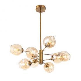 Светильник Подвесной ST-Luce SL1500.203.08 Золотистый/Янтарный E14 8*40W / СТ Люче.