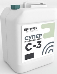 Суперпластификатор Грида С-3 10л Пластифицирующая Добавка 1 Группы для Бетонов.