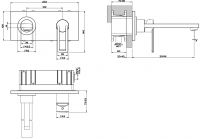 Gessi Trasparenze смеситель для раковины 44875 схема 2