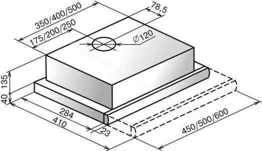 Встраиваемая вытяжка Elikor Интегра 45П-400-B2Л черный