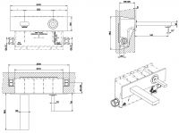 Смеситель Gessi Rettangolo J  для раковины 20689 схема 2