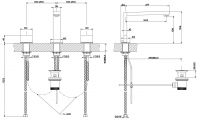 Смеситель Gessi Rettangolo T для раковины 20403 схема 3