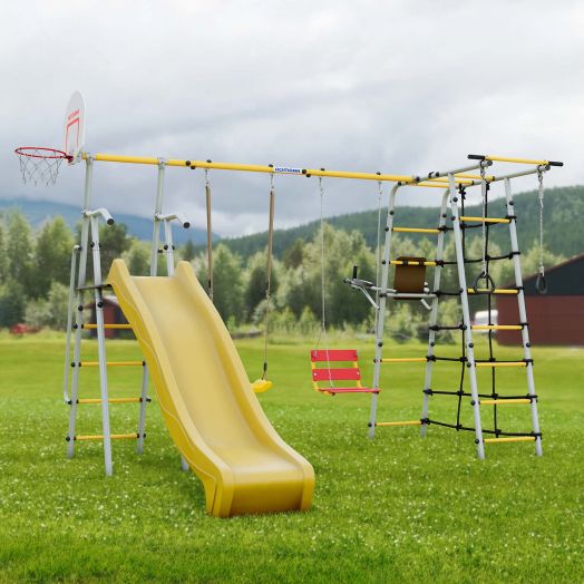 Детский спортивный комплекс для дачи Богатырь Плюс-2 МАХ (Комплект №11)